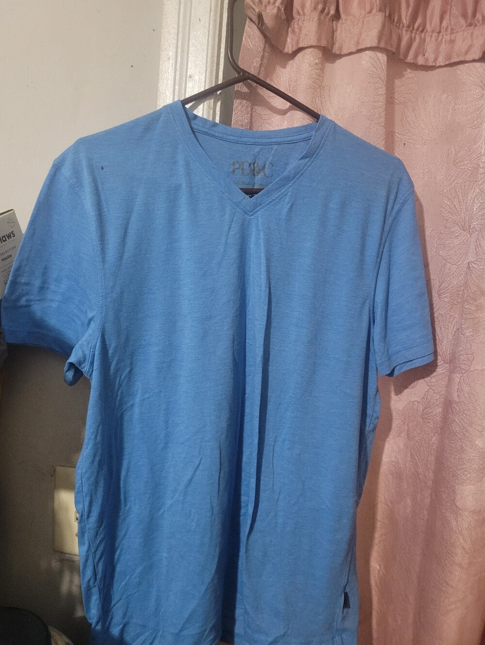 PD&C Light Blue V-Neck Short Sleeve Tee